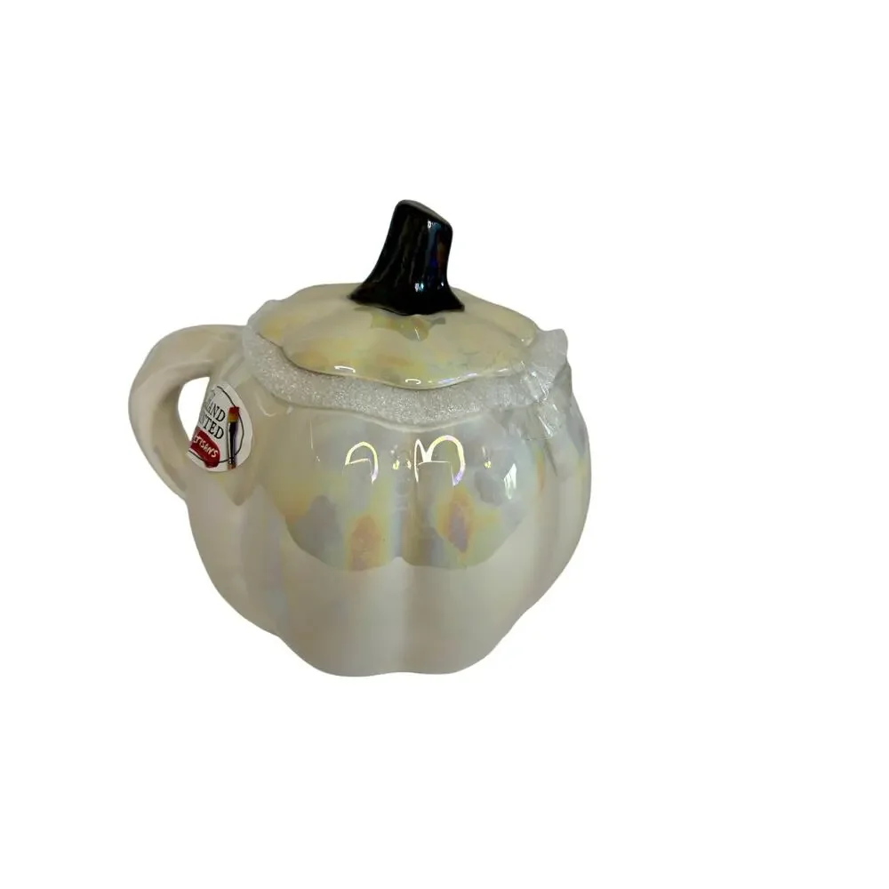 Disney THE NIGHTMARE BEFORE CHRISTMAS Jack Skellington Iridescent Mug W/ Lid NEW